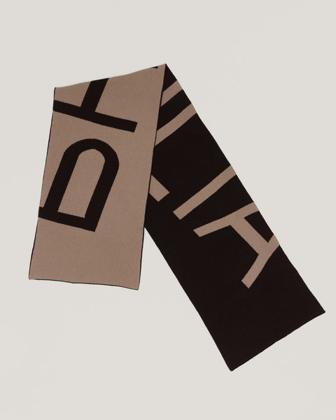 ANNA Logo Scarf in Merino Wool and Cashmere
