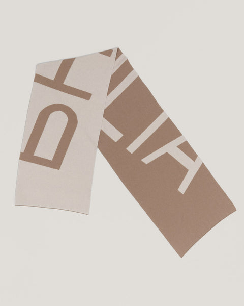 ANNA Logo Scarf in Merino Wool and Cashmere