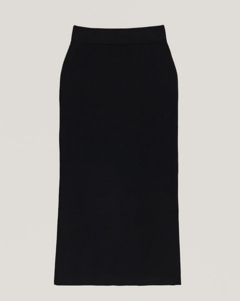 ELENA Merino-Cashmere Skirt in Black