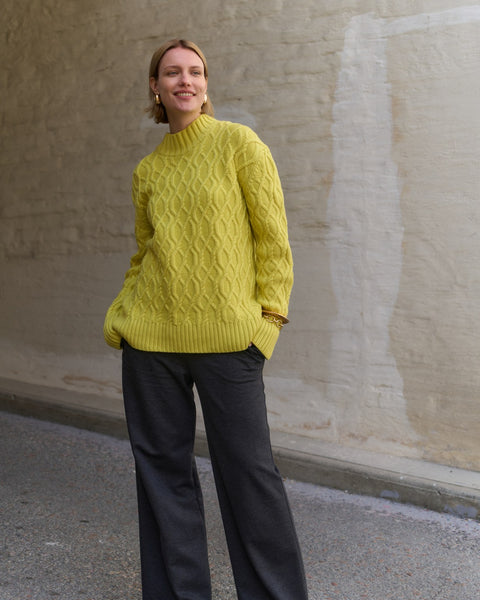 MARTA Cable Knit Wool Sweater