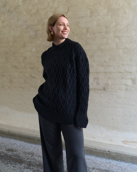 MARTA Cable Knit Wool Sweater